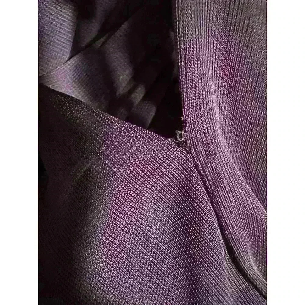 NWT David's Bridal F19608 Plum Long Lace Mesh High Neck Sz 2 - Picture 12 of 12